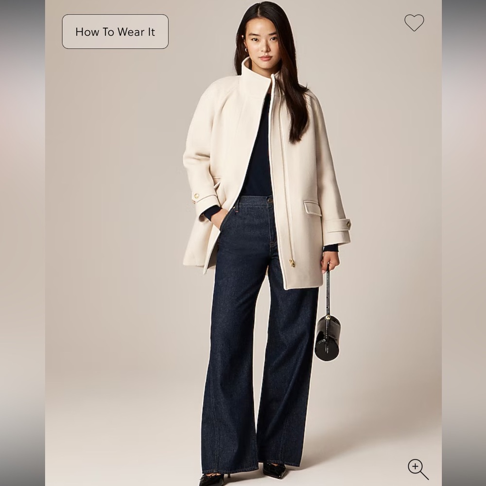 NWT 14 Tall Toscana coat in Italian stadium-cloth wool blend